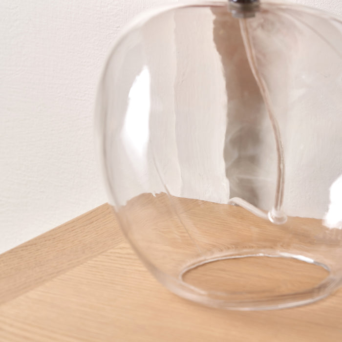 Hazel Clear Glass and Terracotta Lampshade Table Lamp