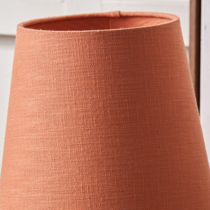 Hazel Clear Glass and Terracotta Lampshade Table Lamp