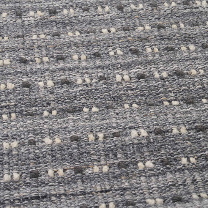 Indoor Outdoor Grey Double Stitch Design Rug