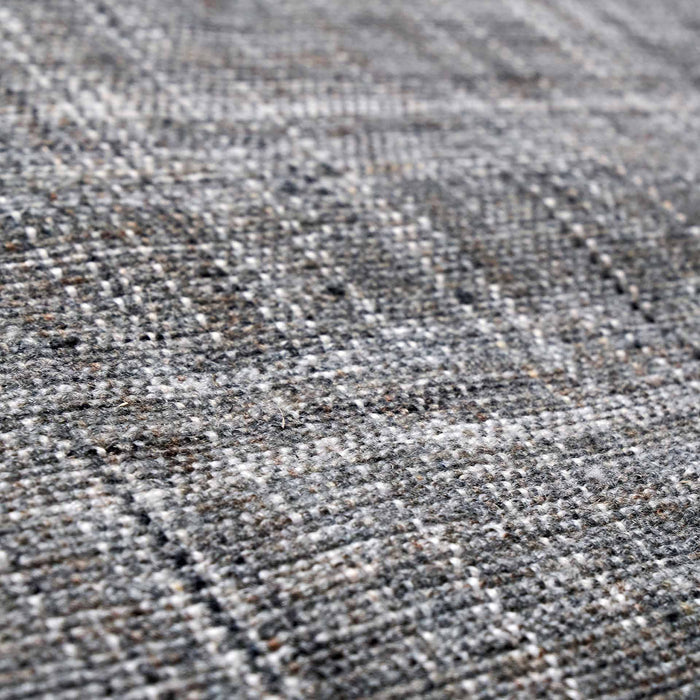 Indoor Outdoor Steel Grey and White Stripe Design Rug