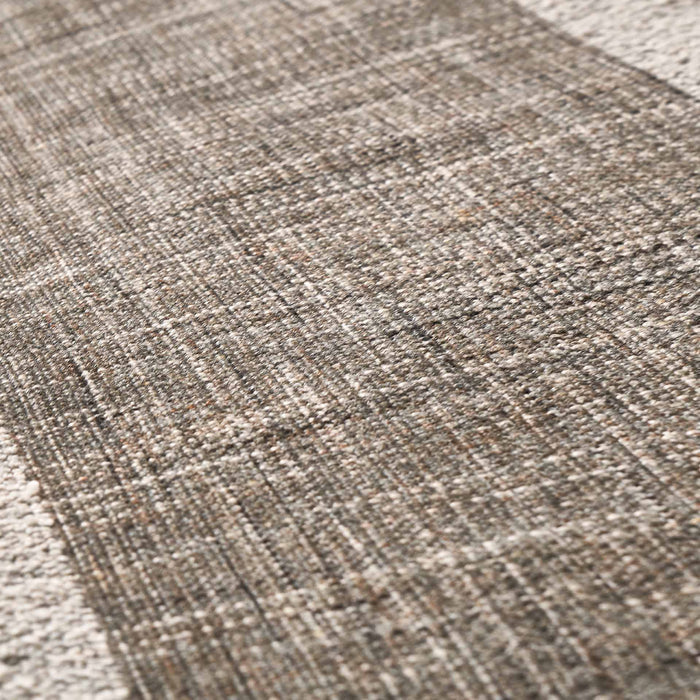 Indoor Outdoor Steel Grey and White Stripe Design Runner
