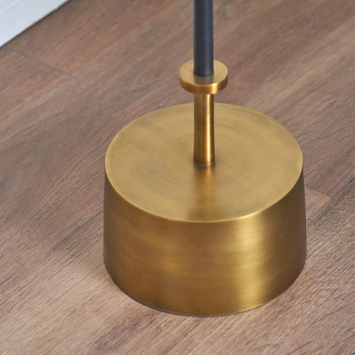 Jacques Black and Antique Brass Floor Lamp Base
