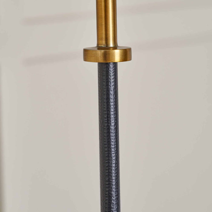 Jacques Black and Antique Brass Floor Lamp Base