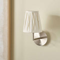 Jani White Linen Cotton Pinch Pleat Tapered Lampshade