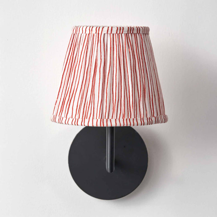 Jenson Cinnamon Stripe Mushroom Pleat Tapered Lampshade