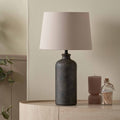 Jiro Matt Bronzed Ceramic Bottle Shaped Table Lamp