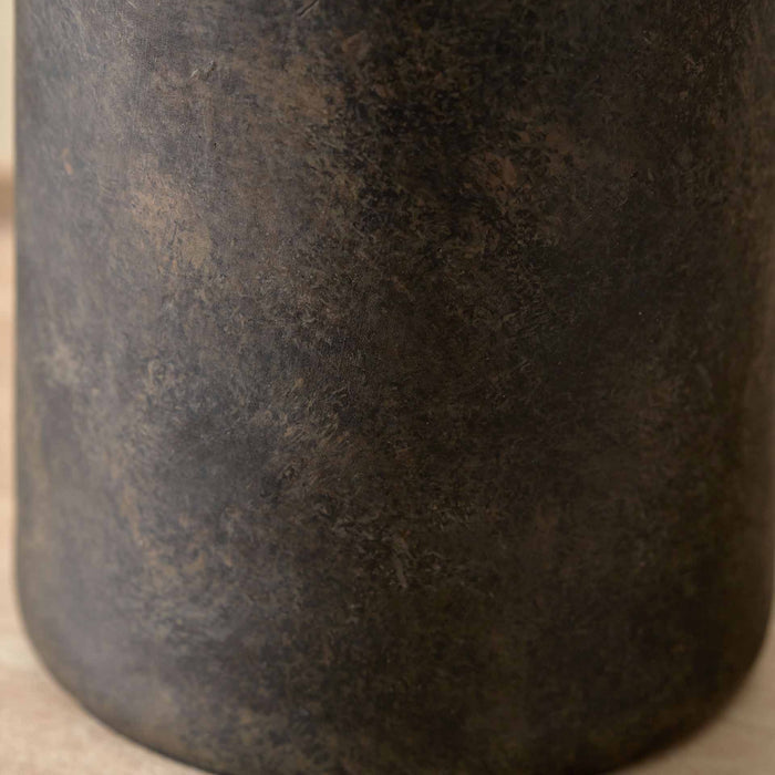 Jiro Matt Bronzed Ceramic Bottle Shaped Table Lamp