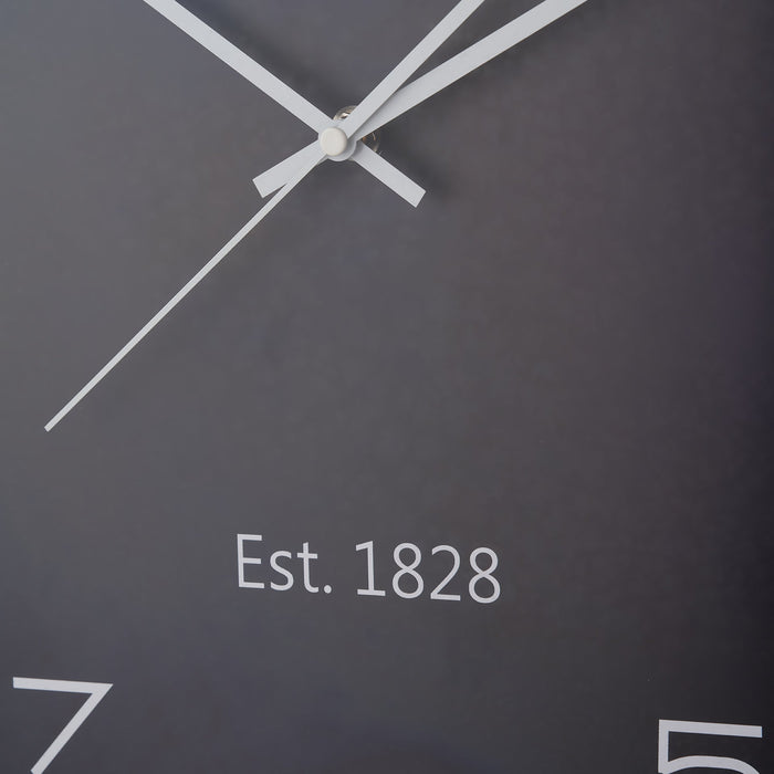 Kaci Black and Silver Dome Face Wall Clock