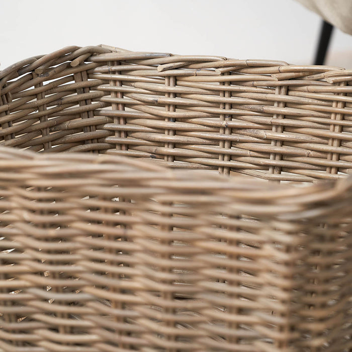 Kaliman Grey Kubu Rectangular Storage Basket Large