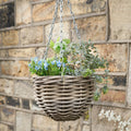 Kamala Indoor Outdoor Grey Kubu Round Hanging Basket
