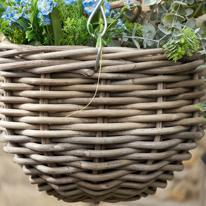Kamala Indoor Outdoor Grey Kubu Round Hanging Basket