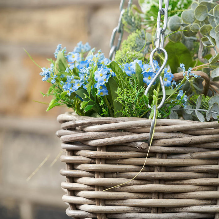 Kamala Indoor Outdoor Grey Kubu Round Hanging Basket