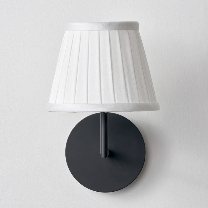 Knightsbridge Ivory Silk Mix Knife Pleat Tapered Lampshade