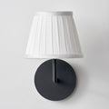 Knightsbridge Ivory Silk Mix Knife Pleat Tapered Lampshade