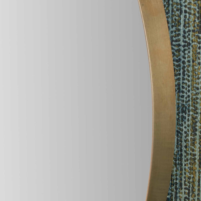 Koa Gold Slim Frame Round Wall Mirror Large