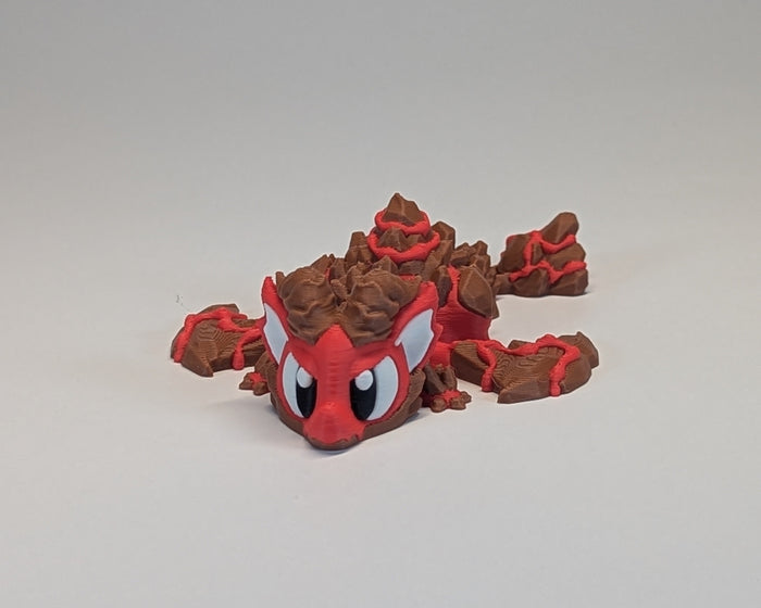 Lava Dragon Cute Critter Facing Camera