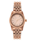 Michael Kors Lexington Three-Hand Rose Gold-Tone Stainless Steel Women's Watch, MK4739