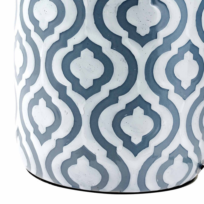Lila Grey and White Table Lamp Base