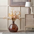 Lucia Pecan Brown Organic Shaped Recycled Glass Vase