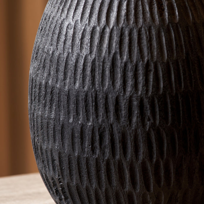 Luet Black Wood Table Lamp Base