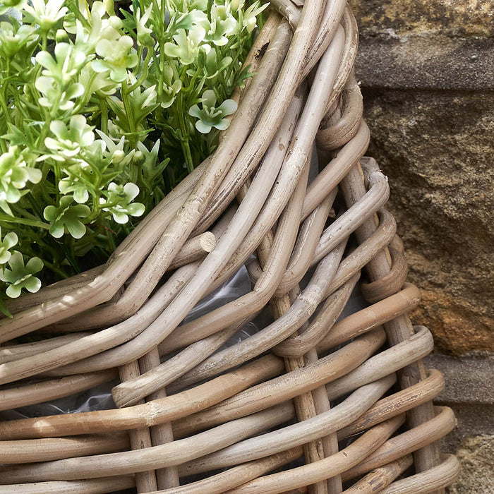 Malee Indoor Outdoor Grey Kubu Droplet Shaped Wall Planter
