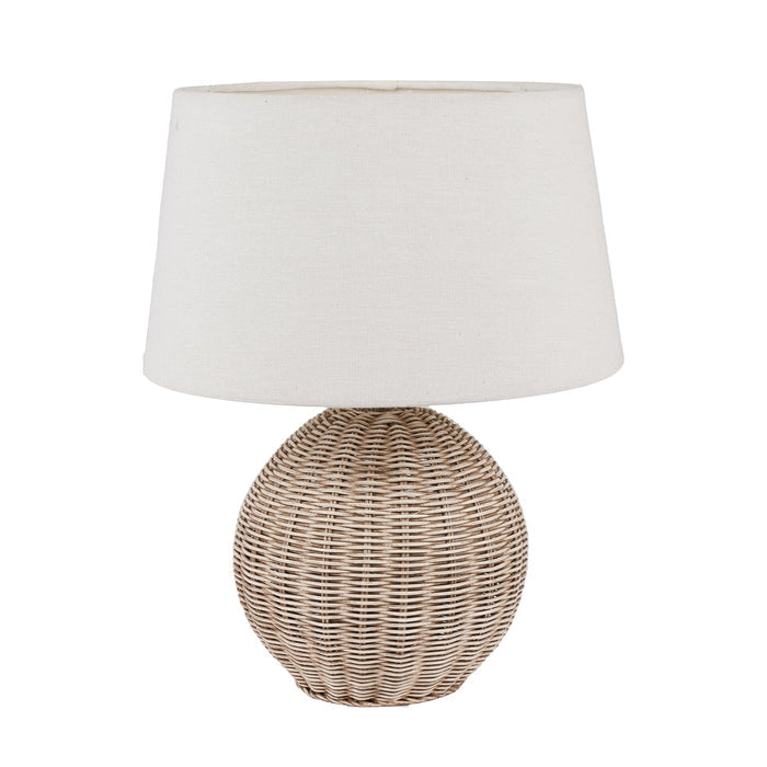 Ruma Small Rattan Cream Wash Table Lamp | Lighting | Rūma