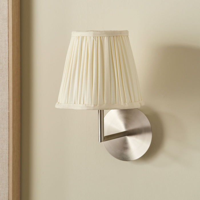 Maressa Cream Cotton Mushroom Pleat Scalloped Tapered Lampshade