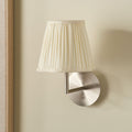 Maressa Cream Cotton Mushroom Pleat Scalloped Tapered Lampshade