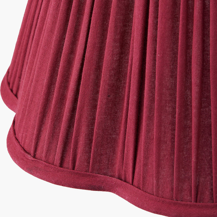 Maressa Mulberry Mushroom Pleat Scalloped Tapered Lampshade