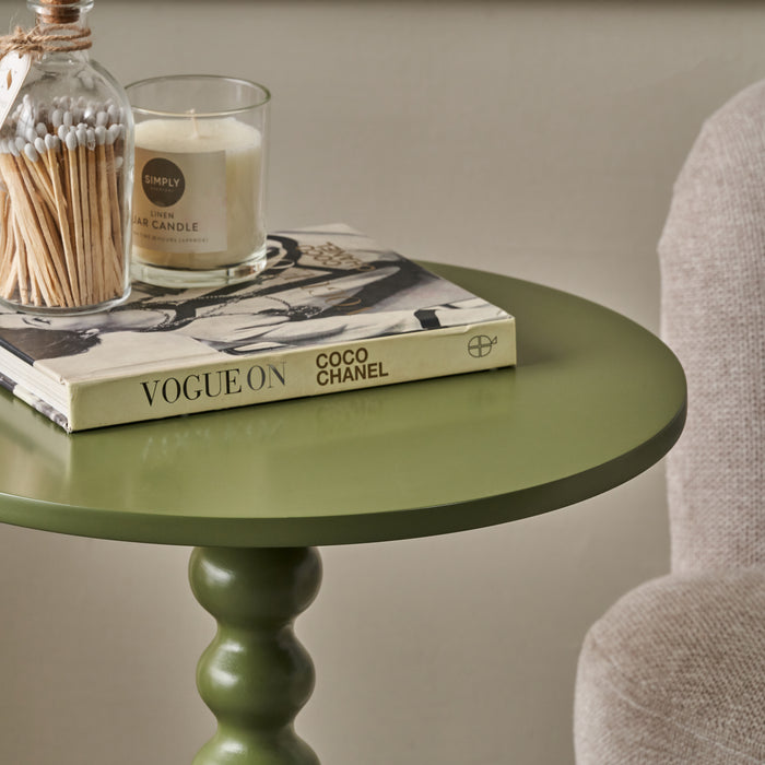 Margaux Olive Wood Bobble Side Table