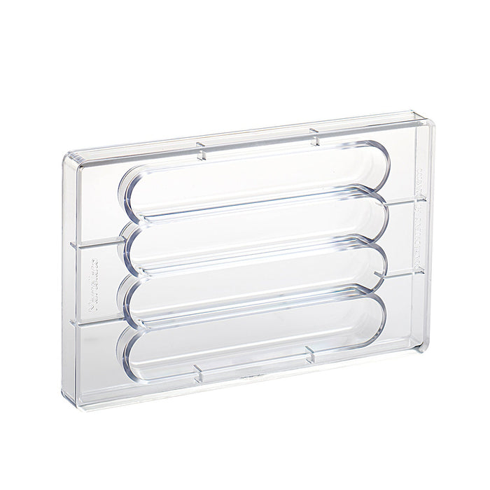 Martellato Flat Chocolog Polycarbonate Mold, 4 Cavities