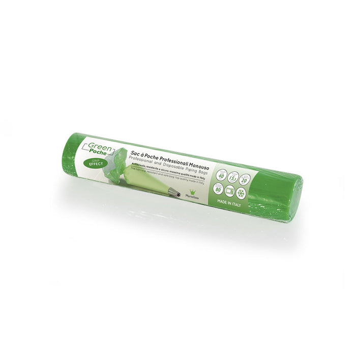Martellato Green Poche 55 cm disposable pastry bags pack of 20 for professional cake decorating and piping applications