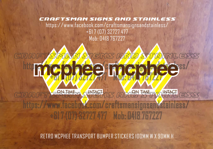 McPhee Transport Decals