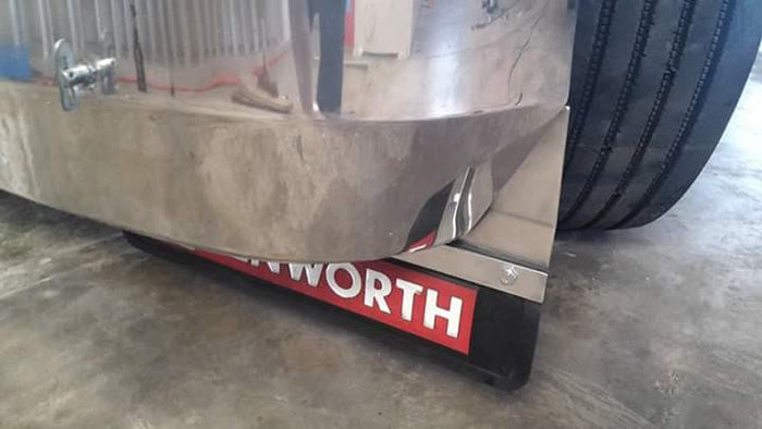 Mudflap, with KENWORTH name and logo, genuine 600mm x 150mm (24" X 6")
