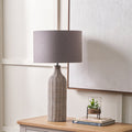 Naya Grey Wash Rattan Bottle Table Lamp