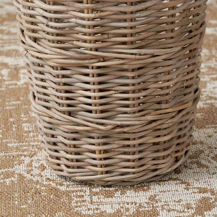 Nayla Grey Kubu Round Waste Paper Bin