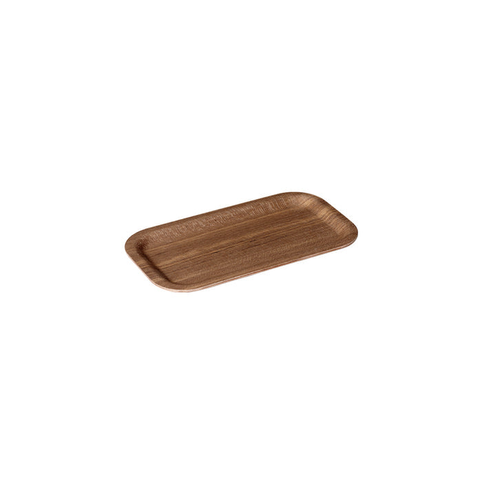 Wooden tray on a white background