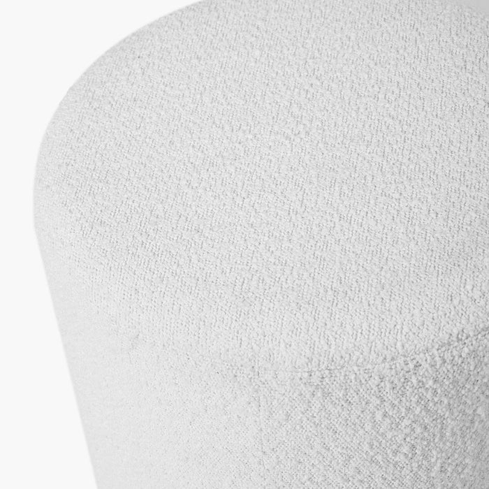 Ruma Bouclé Cylinder Pouffe | Furniture | Rūma