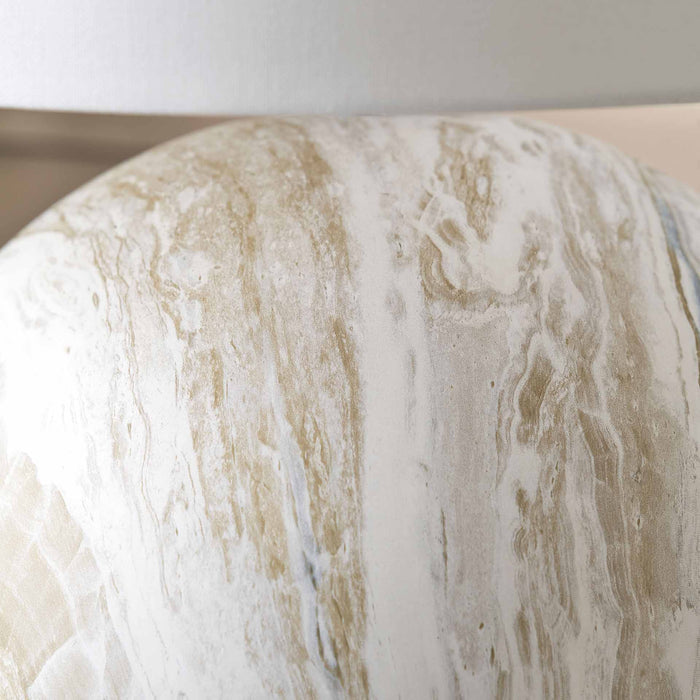 Onyx Grey Large Stone Effect Ceramic Table Lamp