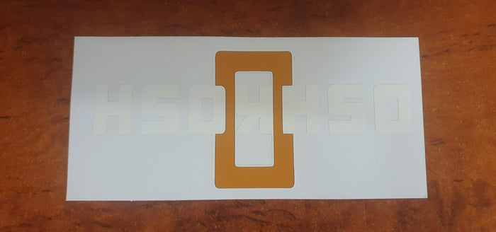 OSHKOSH VINYL DECAL (White)