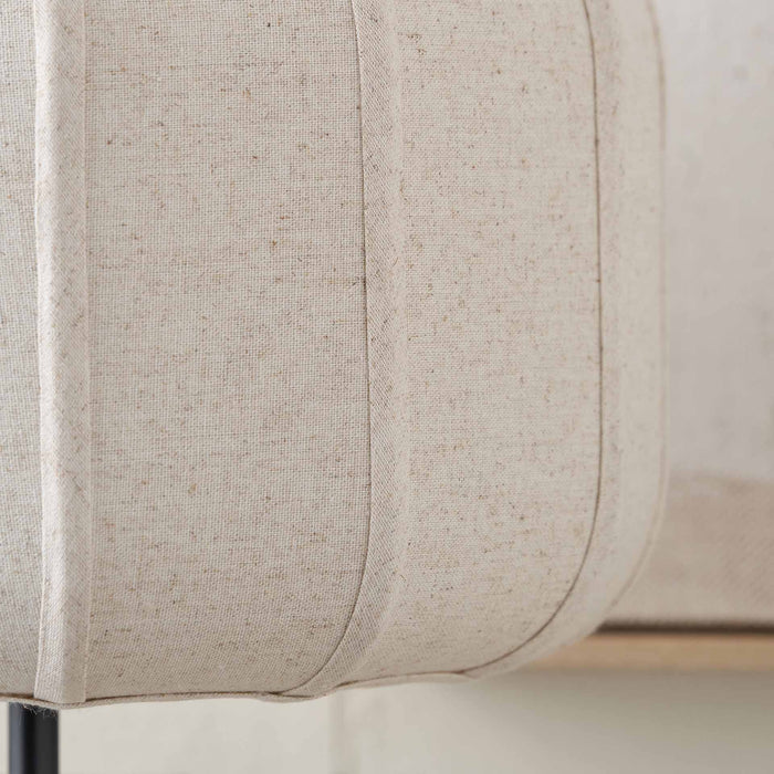 Otis Black and Natural Linen Structured Table Lamp