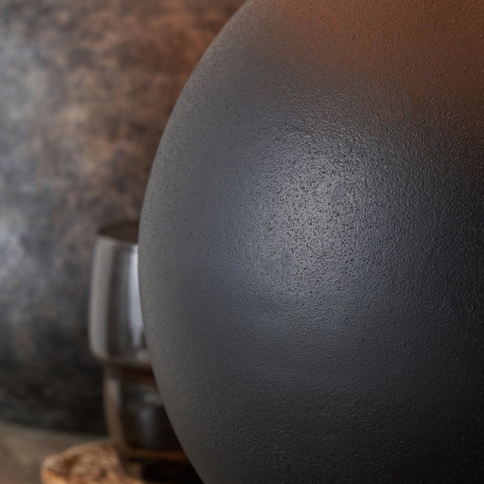 Otto Matt Black Spherical Table Lamp Base