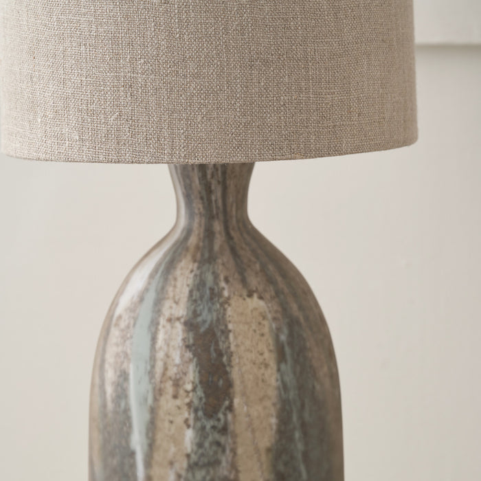 Padrino Brown Tall Organic Glass Bottle Table Lamp
