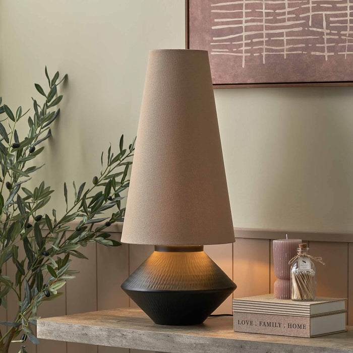 Palmer Black Hammered Diamond Table Lamp