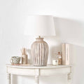Paloma Natural Grooved Stoneware Table lamp Base