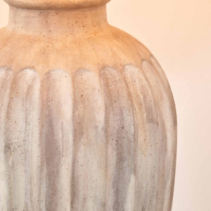 Paloma Natural Grooved Stoneware Table lamp Base