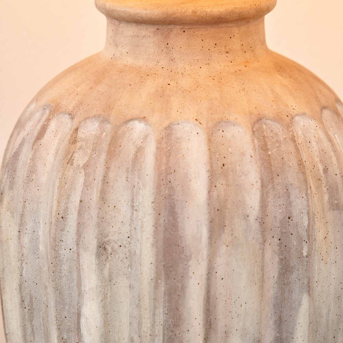 Paloma Natural Grooved Stoneware Table lamp Base