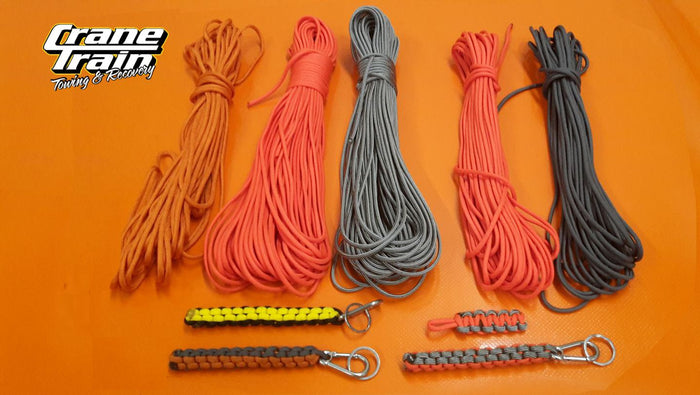Paracord survival bracelet/keyring air horn pull cord extension