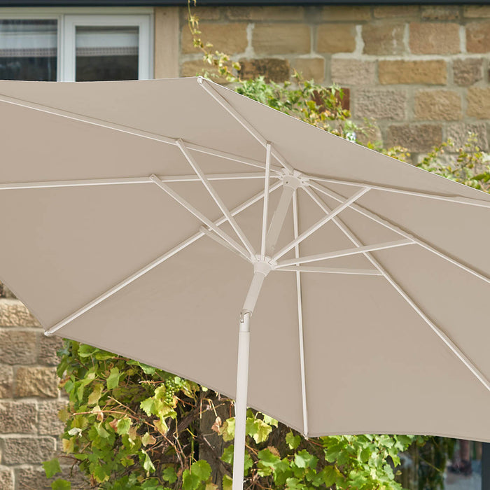 Platinum Riva Champagne and Sandstone 3m Round Parasol