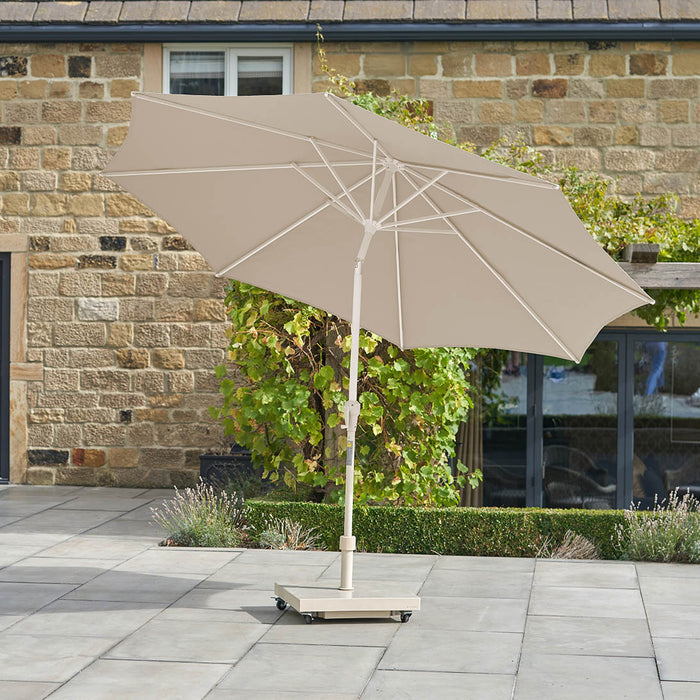 Platinum Riva Champagne and Sandstone 3m Round Parasol